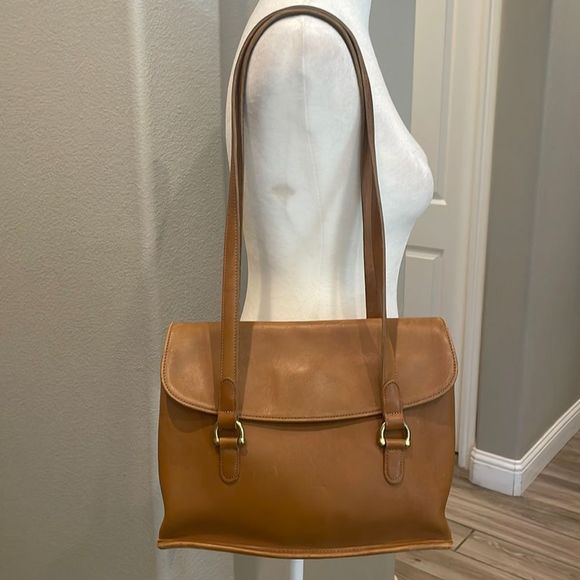 Coach Handbags - Vintage Coach Equestrian Flap Shopper Bag